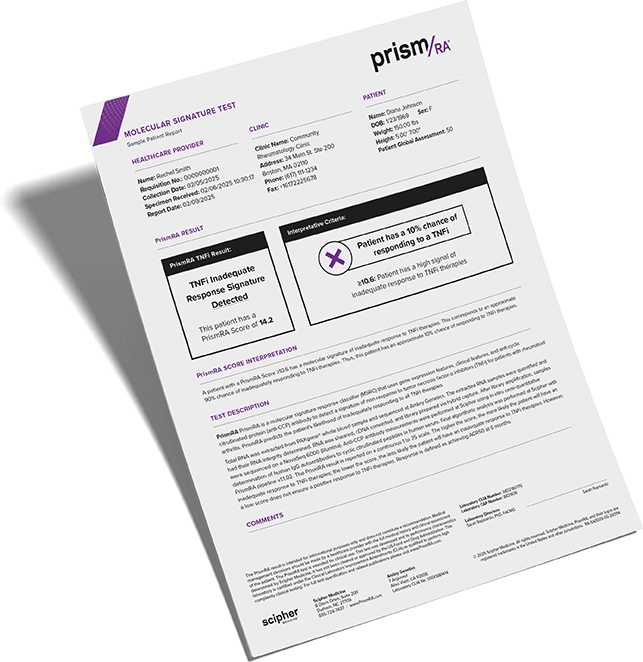 Molecular Signature Test Sample Results